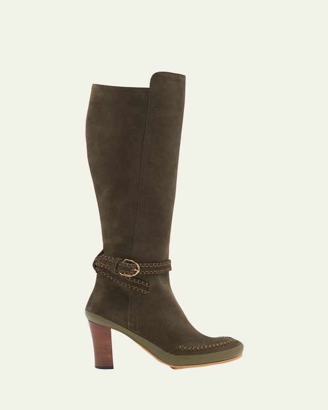 Adler Suede Buckle Tall Boots